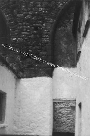 TINTERN ABBEY INTERIOR OF TOWER SHOWING ARCH & SUPPORTING ARCH OF S.TRANSEPT